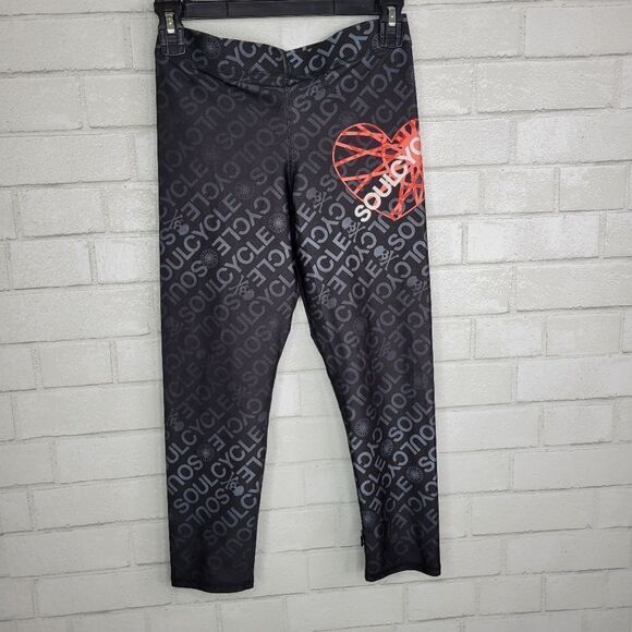 Soul Cycle Tonal SC Capri with Heart Active Cropped Leggings - Picture 1 of 5